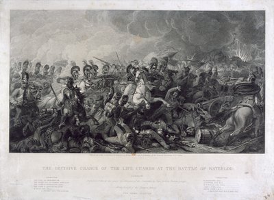 Den avgjørende siktelsen til livgarden ved Waterloo av Luke (after) Clennell