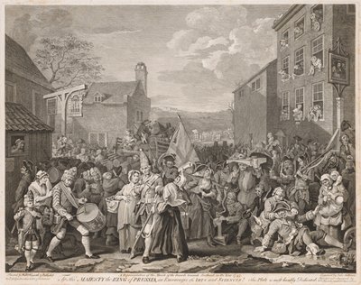 Mars til Finchley i året 1746 etter Hogarth, 1750. av Luke Sullivan