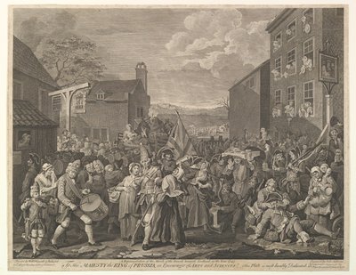 The March to Finchley-A Representation of the March of the Guards to Scotla..., 12. juni 1761. av Luke Sullivan