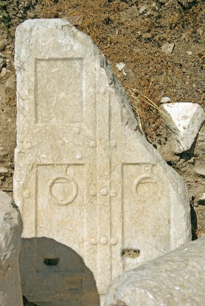 Utskåret døråpning, Xanthos, Tyrkia av Lycian