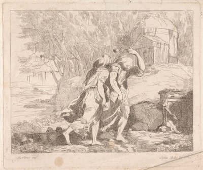 Deucalion og Pyrrha etter flommen av Lydia Bates