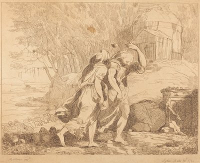 To flyktende skikkelser av Lydia Bates after John Hamilton Mortimer