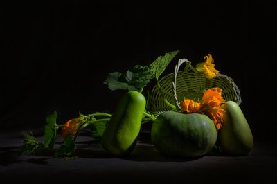 Livlig stilleben med innhøsting av Lydia Jacobs