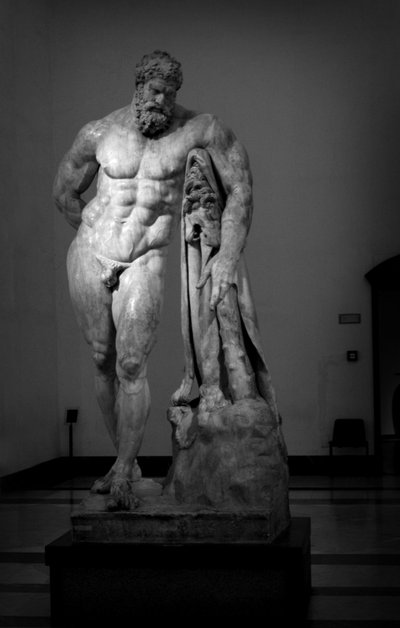 Farnese Hercules, romersk kopi av den greske originalen (marmor) av Lysippos (after)