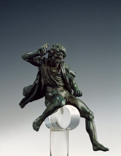 Gresk kunst: "" Kongen av Macedoine Alexander den store (356-323 f.Kr.) på hesteryggen"" Bronseskulptur av Lysipus av Sicyone (395-305 f.Kr.) 4. århundre f.Kr. Roma Museo Nazionale di Villa Giulia Italia av Lysippos (attributed to)