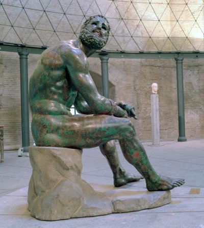 Boxer of Thermonr, hellenistisk bronsestatue, c1st Century AD av Lysippos