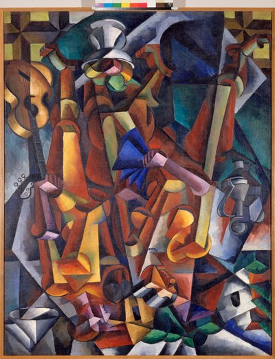 Komposisjon med figurer. (Maleri av Lyubov Sergeevna Popova