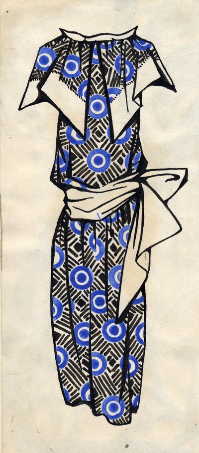 Design for en kjole, 1924. av Lyubov Sergeevna Popova