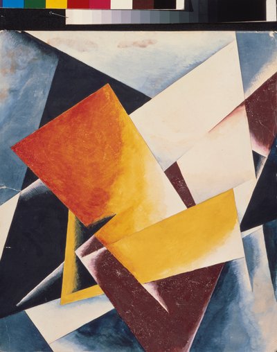 Arkitektonisk maleri. Maleri av Lyubov (Lioubov) Sergeyevna Popova (1889-1924), olje på lerret av Lyubov Sergeevna Popova
