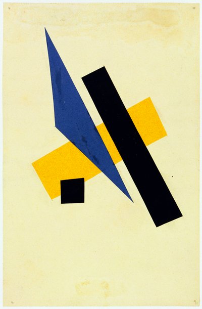 Sans titre - Popova, Lyubov Sergeyevna (1889-1924) Collage uten tittel, gouache på papir 1917 23,9x15,6 - New York City. Museum of Modern Art (MOMA) av Lyubov Sergeevna Popova