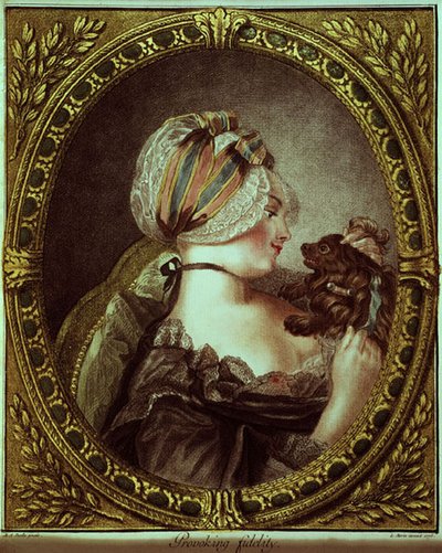 Provoserende troskap gravert av Louis Marin Bonnet (1743-93) av M.A. (after) Parelle