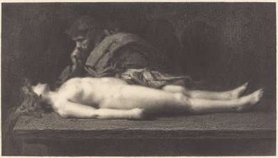 Levitt av Efraim og hans døde kone av M.G. Fuchs after Jean Jacques Henner