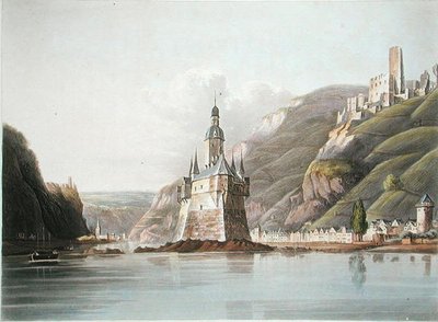 Pfalz slott og byen Laub, illustrasjon fra 