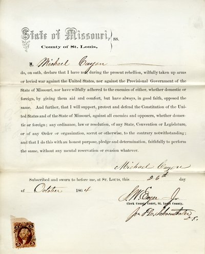 Lojalitetsed av Michael Cayon fra Missouri, St. Louis County av M. Cayon