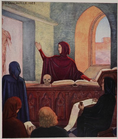 Henri de Mondeville underviser i anatomi, University of Montpellier av M. Charles Sanlaville