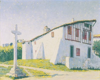 Bisque House, St. Jean de Luz, Frankrike (olje på lerret) av M. Evelyn McCormick