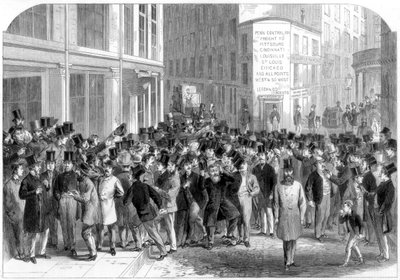 Kerbstone-aksjemeglere i New York, 1864. av M. Jackson