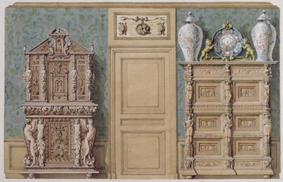 Møbler i spisestuen på rue Fortune, hus kjøpt av Balzac i 1847 av M. Santi