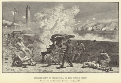 Bombardement av Alexandria av den britiske flåten av M. Schonberg