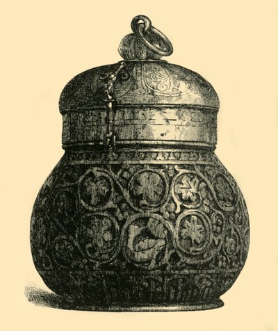 Elfenbensboks, 750-850 e.Kr., 1881. av M Sullivan