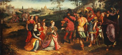 Coriolanus og Volumnia, av Maarten de Vos