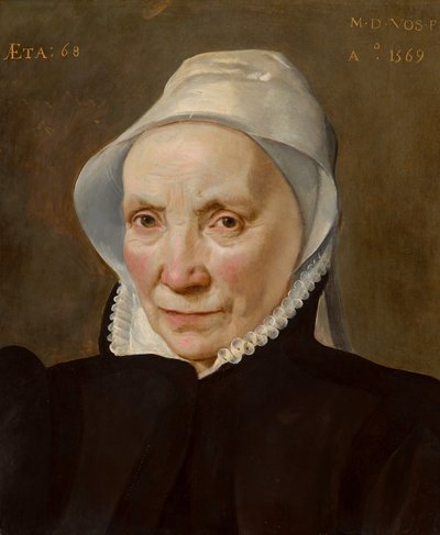 Portrett av en gammel kvinne av Maarten de Vos
