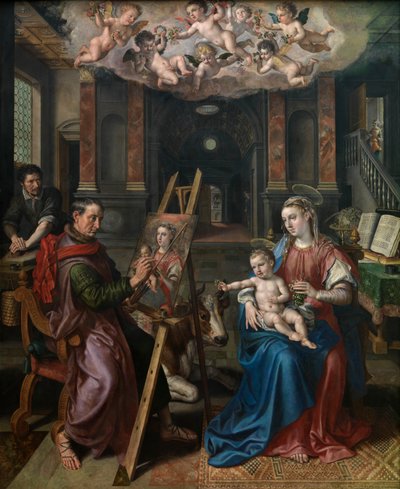 St. Luke maler jomfruen av Maarten de Vos