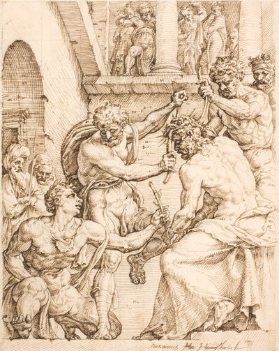 Kristus som kroner med torner av Maarten van Heemskerck