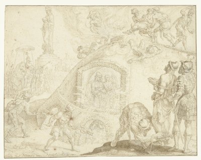 Tre unge menn blir kastet inn i en brennende ovn History of the Three Youths (serietittel) av Maarten van Heemskerck