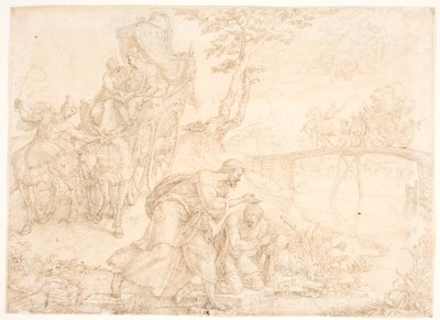 Philip døper den etiopiske dronningen Kandakes kasserer av Maarten van Heemskerck
