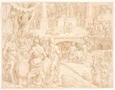 Josiah befaler at folket skal holde påsken som foreskrevet i Paktens bok av Maarten van Heemskerck