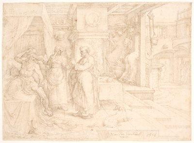 Peter helbreder den lamme Aeneas av Maarten van Heemskerck