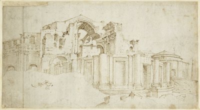 Sørlige tverrarm i den nye Peterskirken av Maarten van Heemskerck