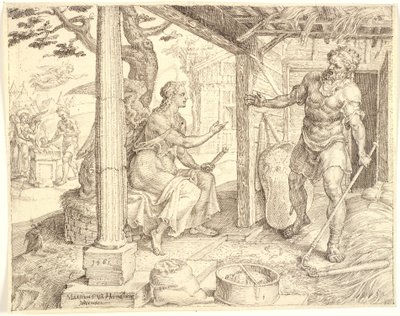 Engelen viser seg for Gideon av Maarten van Heemskerck