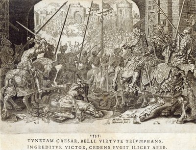 Erobringen av Tunis i 1535, plate 7 fra 