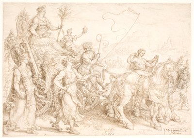 Triumfvogn. Pax (fred) av Maarten van Heemskerck