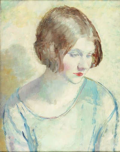 Helen (olje og blyant på lerret) av Mabel Greenberg