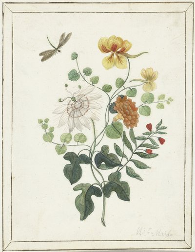 Stilleben av blomster av Machtelt Moninckx