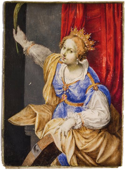 Artemisia Gentileschi som den hellige Katarina av Alexandria, midten av 1600-tallet. av Maddalena Corvina