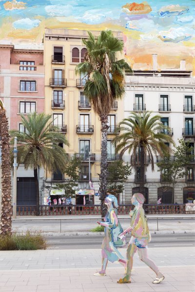 Barcelona (akrylmaling på arkivpigmenttrykk) av Madeleine Gross