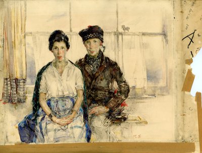 Me and My True Love, ca. 1930 (blyant og akvarell på papir) av Madeline Emily Green
