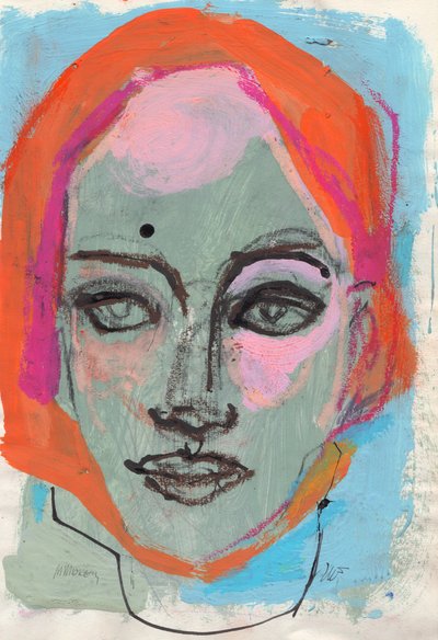 Skissebok 24, 2025 (tempera-maling, blekk, pastell på papir) av Madgalena Morey