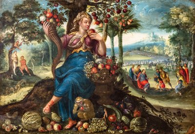 Smaksallegori, ca. 1585–89 (olje på kobber) av Maerten De Vos