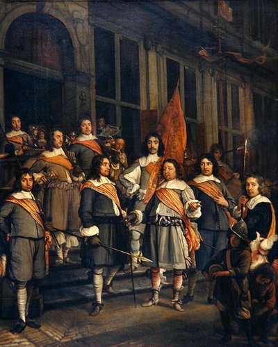 Et selskap fra Haag Arquebusiers av Maerten Lengele