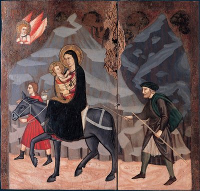 Flukten til Egypt, andre halvdel av 1300-tallet. av Maestro di Campli