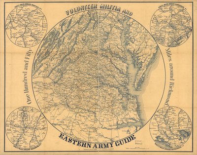 Frivillig milits og østhærguide. Ett hundre og femti mil rundt Richmond. av Magnus Charles
