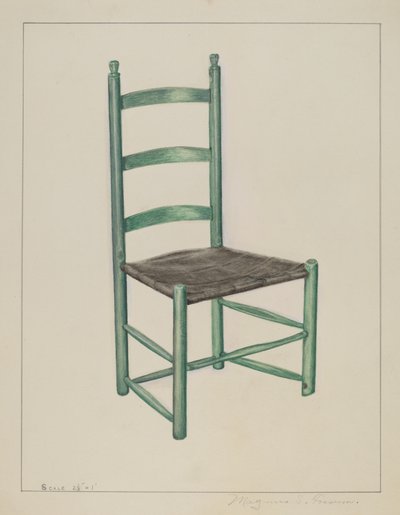 Ladder Back Chair - Kalt Jolting Chair, ca. 1936. av Magnus S. Fossum