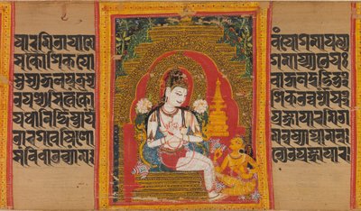 Bodhisattva Avalokiteshvara Expounding the Dharma to a Devotee..., tidlig på 1100-tallet. av Mahavihara Master