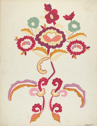 Design fra en foreslått portefølje av Majel G. Claflin