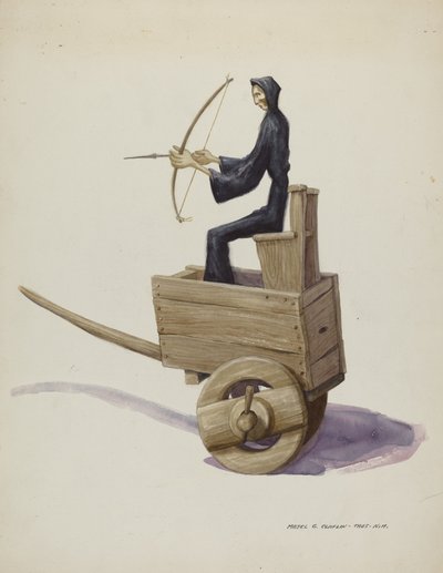 El Muerto dødsfigur og vogn, ca. 1937. av Majel G. Claflin